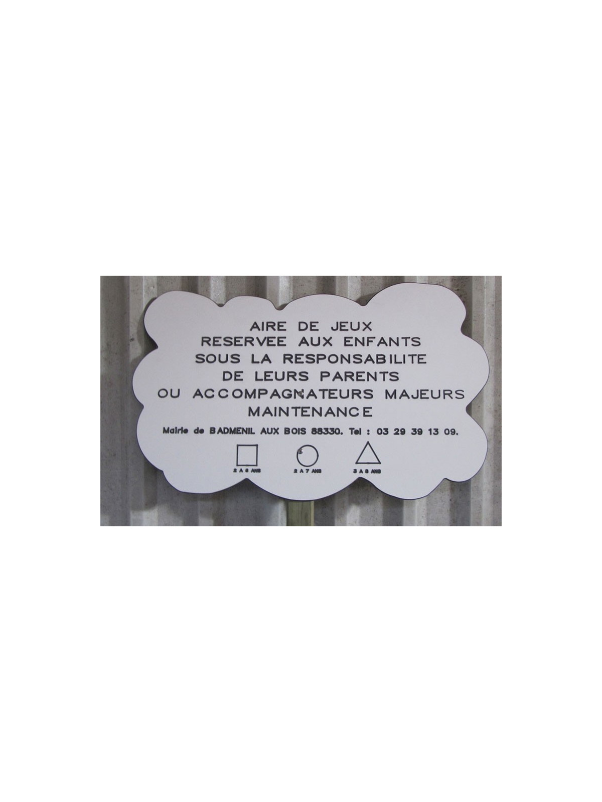 PANNEAU INFORMATION MULTI-TRANCHE D'AGE NUAGE