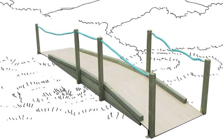 PARCOURS DE SANTE PMR MODULE DOUBLE PENTE module PMR fabrication française