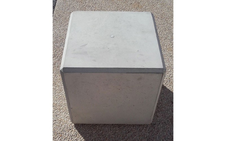 CUBE BÉTON LISSE BLANC