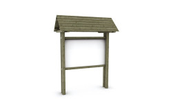 PANNEAU AFFICHAGE AVEC TOITURE L.1000 mm