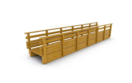 PASSERELLE DROITE EN BOIS POUR ESPACE EXTÉRIEURE  3m, 4m, 5m, 6m, 7m, 8m, 9m, 10m, 11m, 12m, 13m, 14m, 15m,