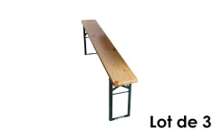 LOT DE 3 BANCS ALSACE 250 MM