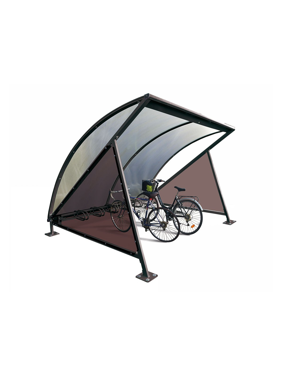 ABRI DEMI LUNE INITIAL AVEC SUPPORT VÉLOS