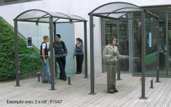 ABRI FUMEUR CLASSIQUE 2500 mm structure en acier fabrication française