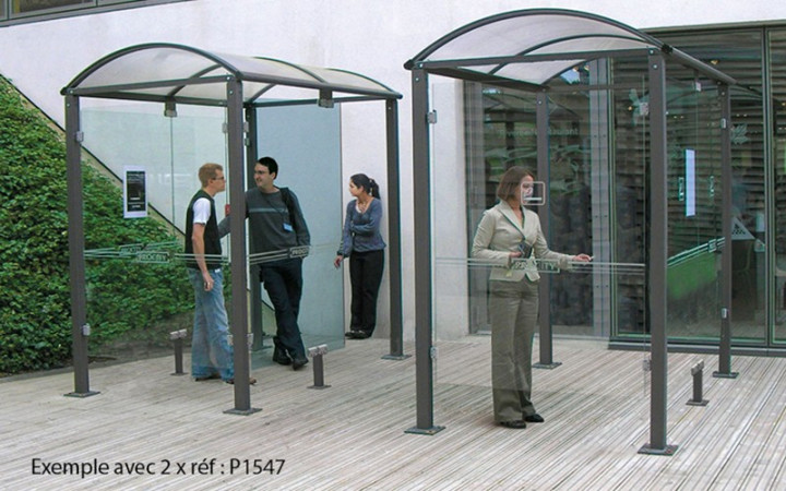 ABRI FUMEUR CLASSIQUE 2500 mm structure en acier fabrication française