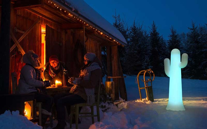 LAMPE CACTUS BLANC - CÂBLE