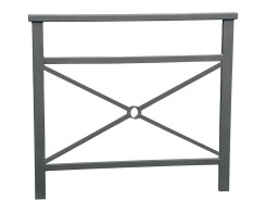BARRIERE JUSSAC SIMPLE CROIX 1000 MM GRIS PROCITY