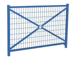 BARRIERE OSANI AVEC GRILLAGE BLEU