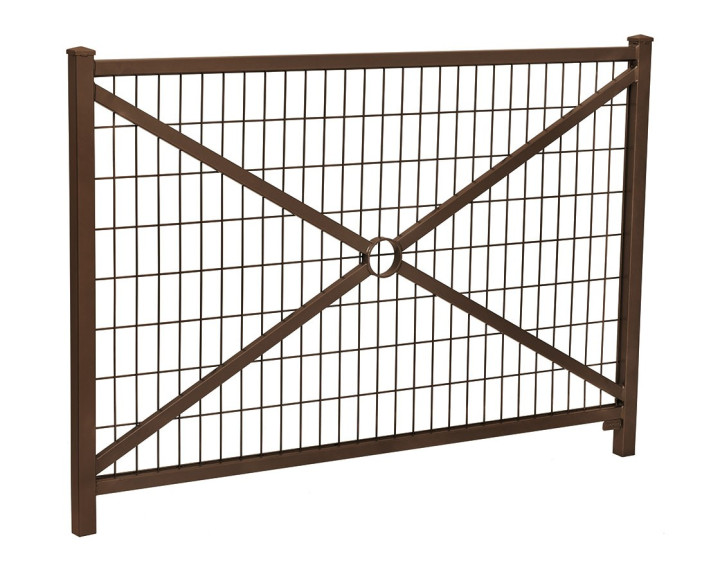 BARRIERE OSANI AVEC GRILLAGE MARRON