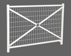 BARRIERE OSANI AVEC GRILLAGE BLANC