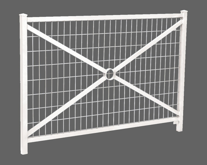 BARRIERE OSANI AVEC GRILLAGE BLANC