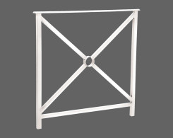 BARRIERE LENO MAIN COURANTE 800 MM BLANC