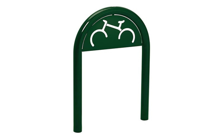 APPUI CYCLES KIO PEINT AVEC SIGNALETIQUE VELO VERT
ARCEAU DE STATIONNEMENT RANGEMENT POUR VÉLO