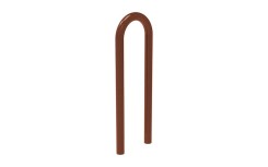 APPUI CYCLE TROMBONE Ø 50 mm - PEINT CORTEN A SCELLER