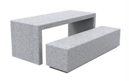 TABLE PIQUE NIQUE BLOC BETON