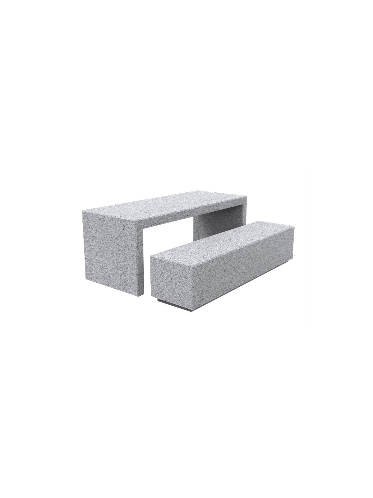 TABLE PIQUE NIQUE BLOC BETON