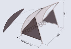 BARDAGE POLYCARBONATE FUME (LA PAIRE)